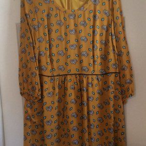 Boden Women's US Size 12 Tunic Dress, Body is Lined, Bracelet-Length Sleeves